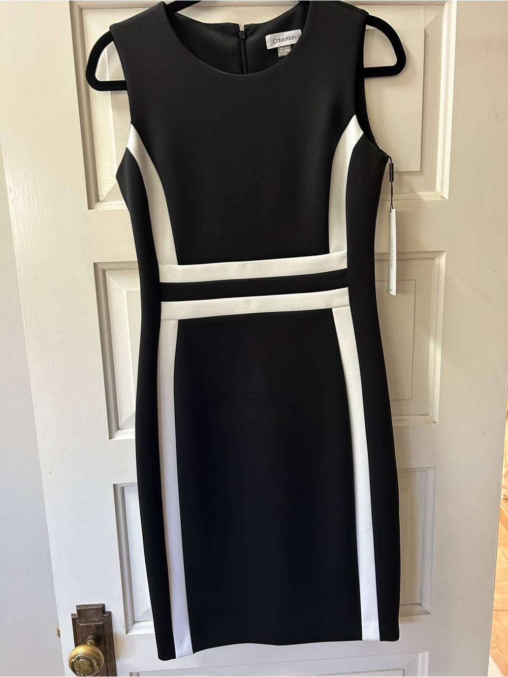 Calvin Klein Black Dress with White Trim - Picture 3 of 7